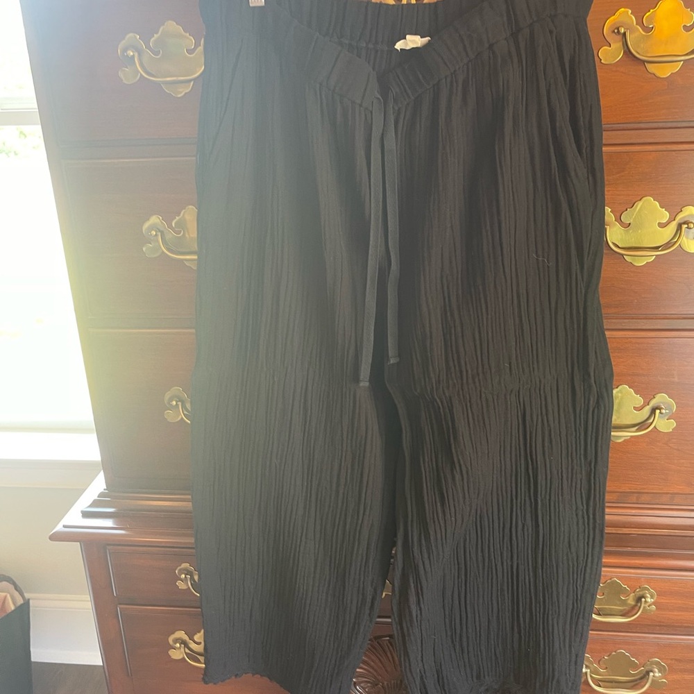 Eileen Fisher Black drawstring Trousers